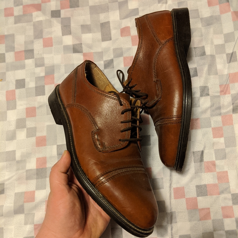 Genuine leather dress shoes